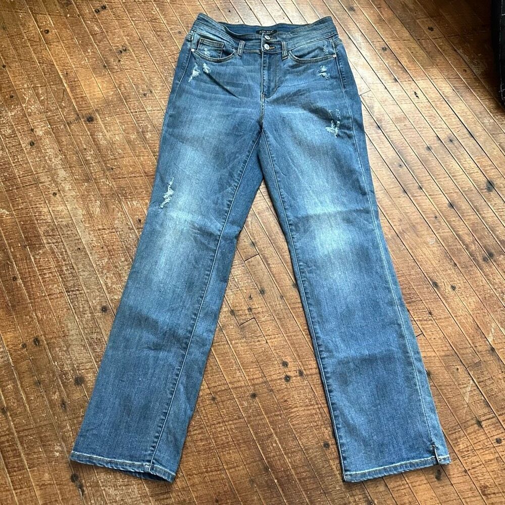 Judy Blue high waist straight leg distressed 7/28 boutique jeans